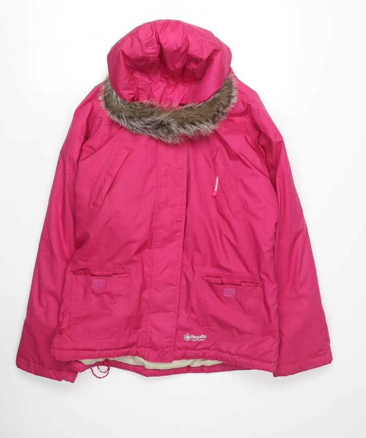 Regatta Women's Pink Waterproof Parka Jacket, Size 12, Hooded