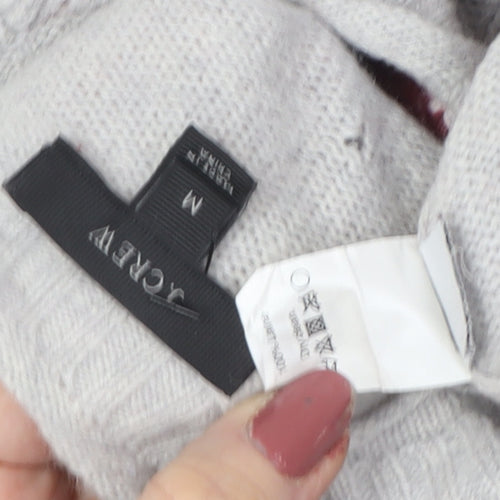 J.Crew Women's Grey Wool Pullover Jumper, M, Animal Print