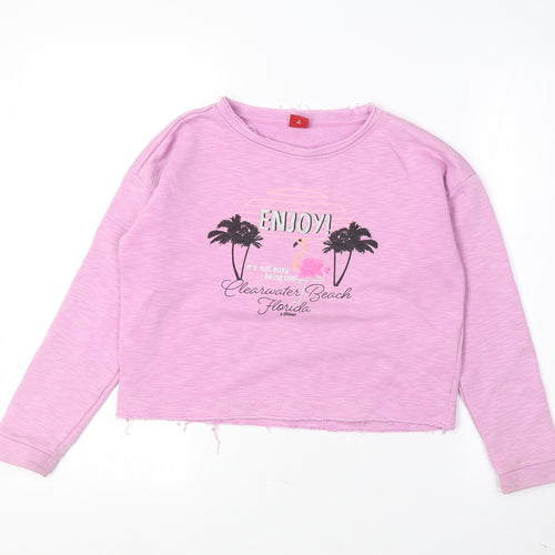 s.Oliver Women's Pink Graphic Pullover Sweatshirt Size 12