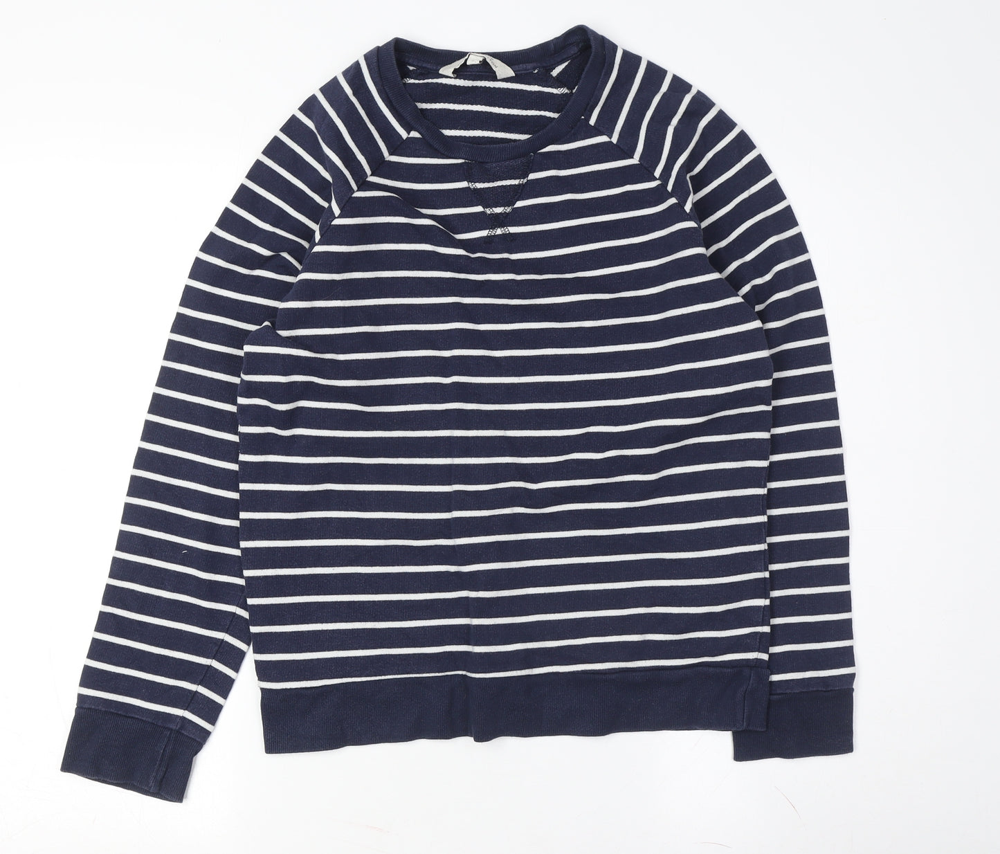 People Tree Women's Blue Striped Pullover Sweatshirt Size S