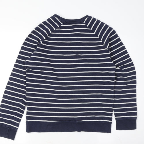 People Tree Women's Blue Striped Pullover Sweatshirt Size S