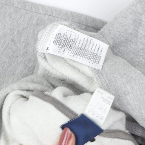 Reebok Men's Grey Pullover Hoodie M with Logo Graphic