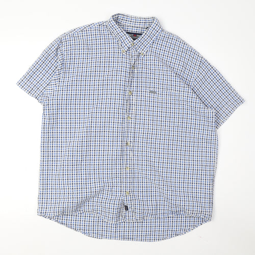 Twenty Four 7 Men's Blue Check Short Sleeve Shirt M