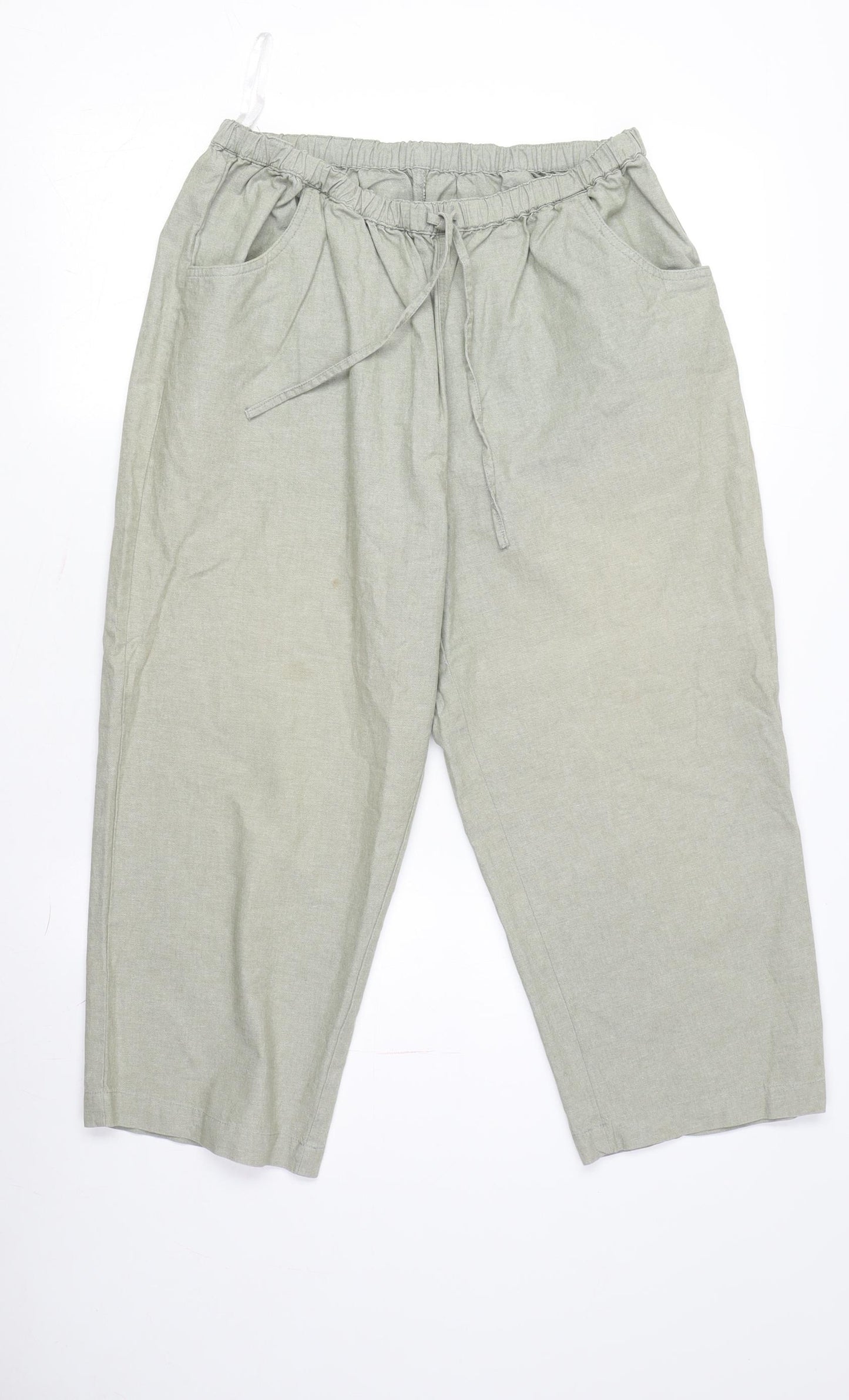 EWM Pure Classics Women's Green Cropped Trousers Size 14