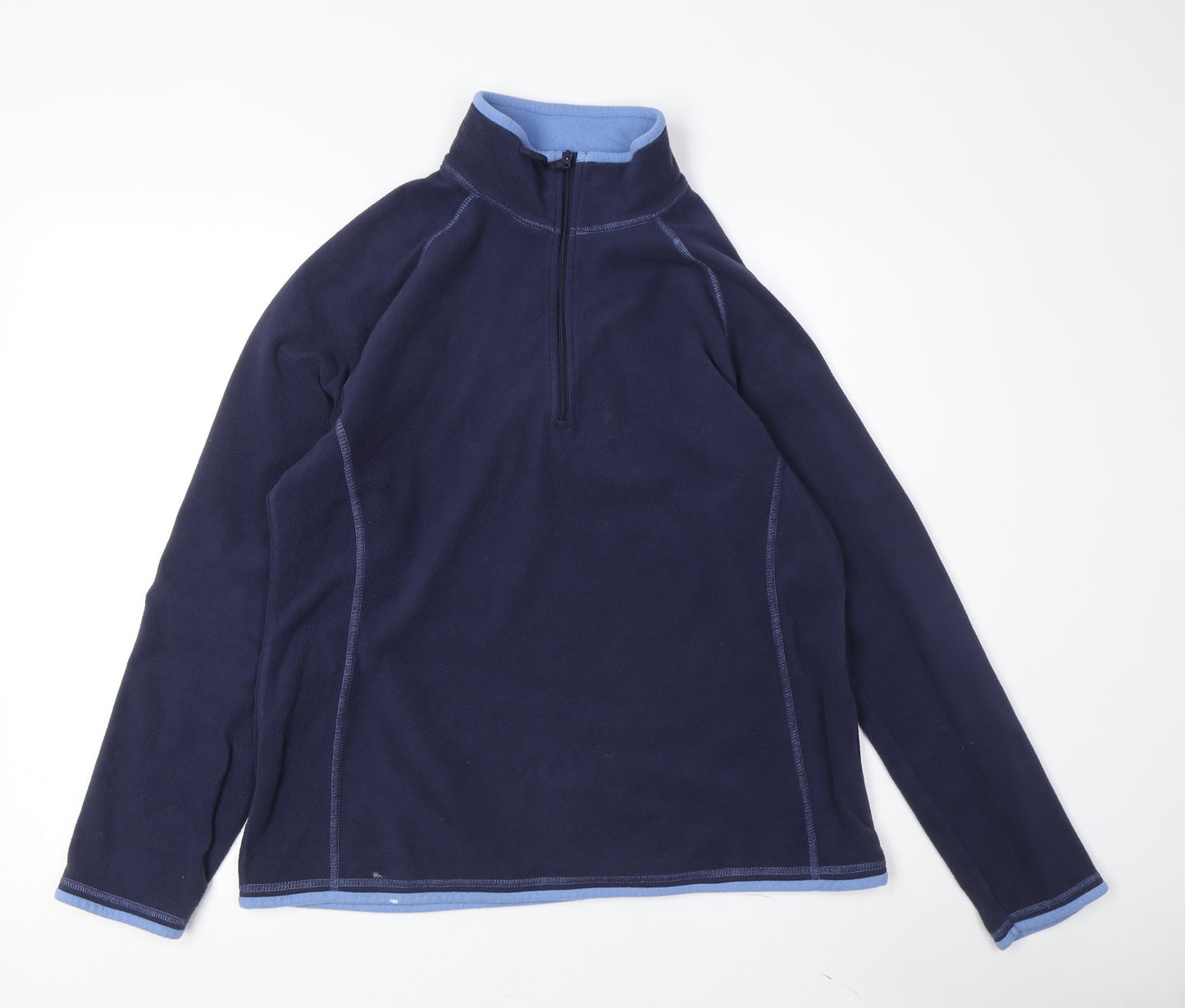 Mountain Warehouse Women's Blue Fleece Zip Sweatshirt, Size 12