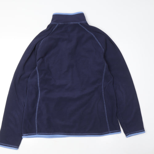 Mountain Warehouse Women's Blue Fleece Zip Sweatshirt, Size 12