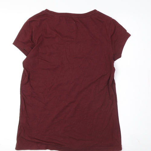 Jack Wills Womens Red T-Shirt Size 8 Basic Casual