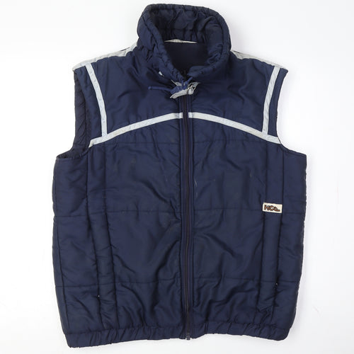 Henri Charles Colsenet Men's Blue Puffer Waistcoat 14