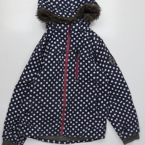 TOG 24 Girls Blue Polka Dot Jacket 9-10Y Winter Coat