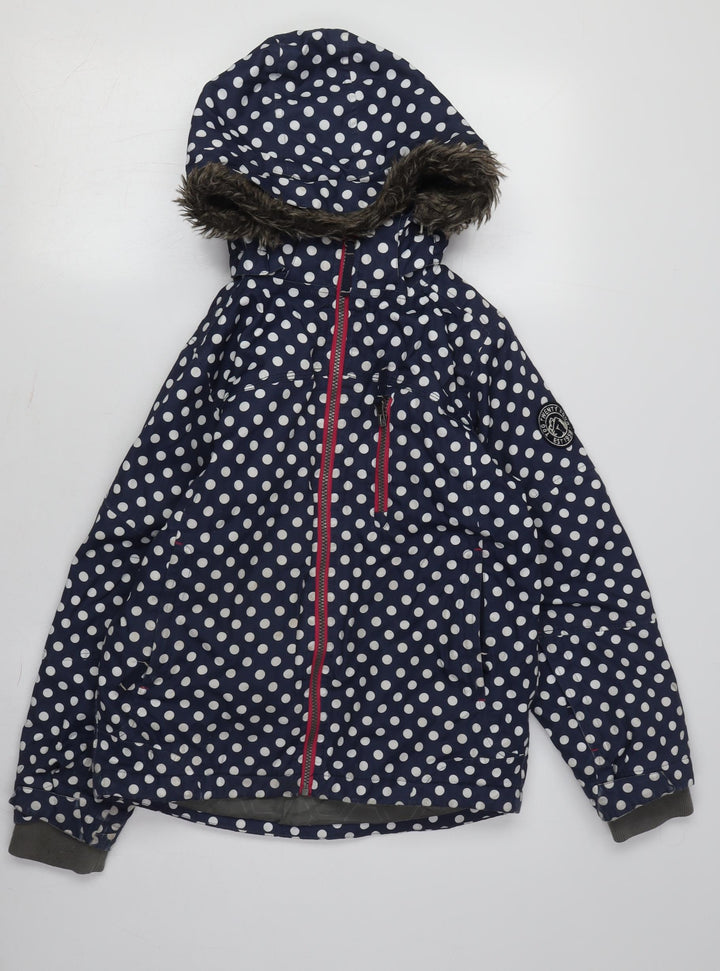 TOG 24 Girls Blue Polka Dot Jacket 9-10Y Winter Coat