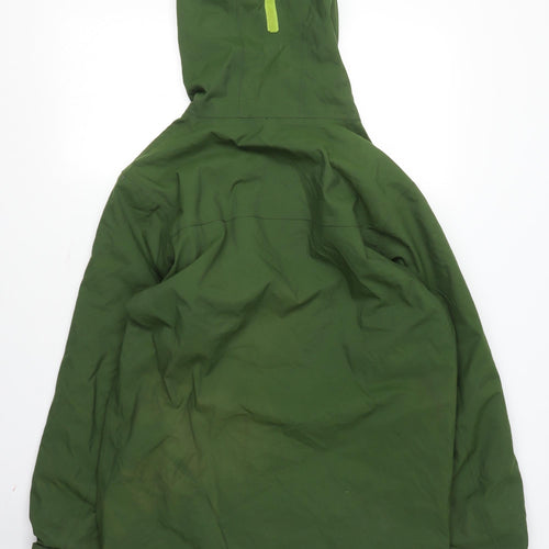 Hi Gear Women's Green Parka Jacket Size 6 Hooded Mid-Length