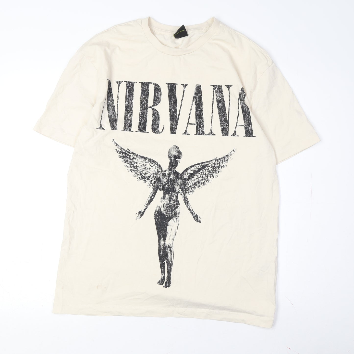 Nirvana Beige Unisex T-Shirt - Size M Graphic Music Tee