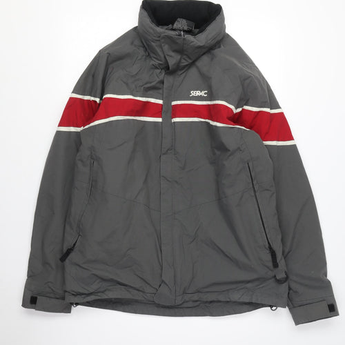 Serac Men's Grey Windbreaker Jacket Size M Casual Outdoor