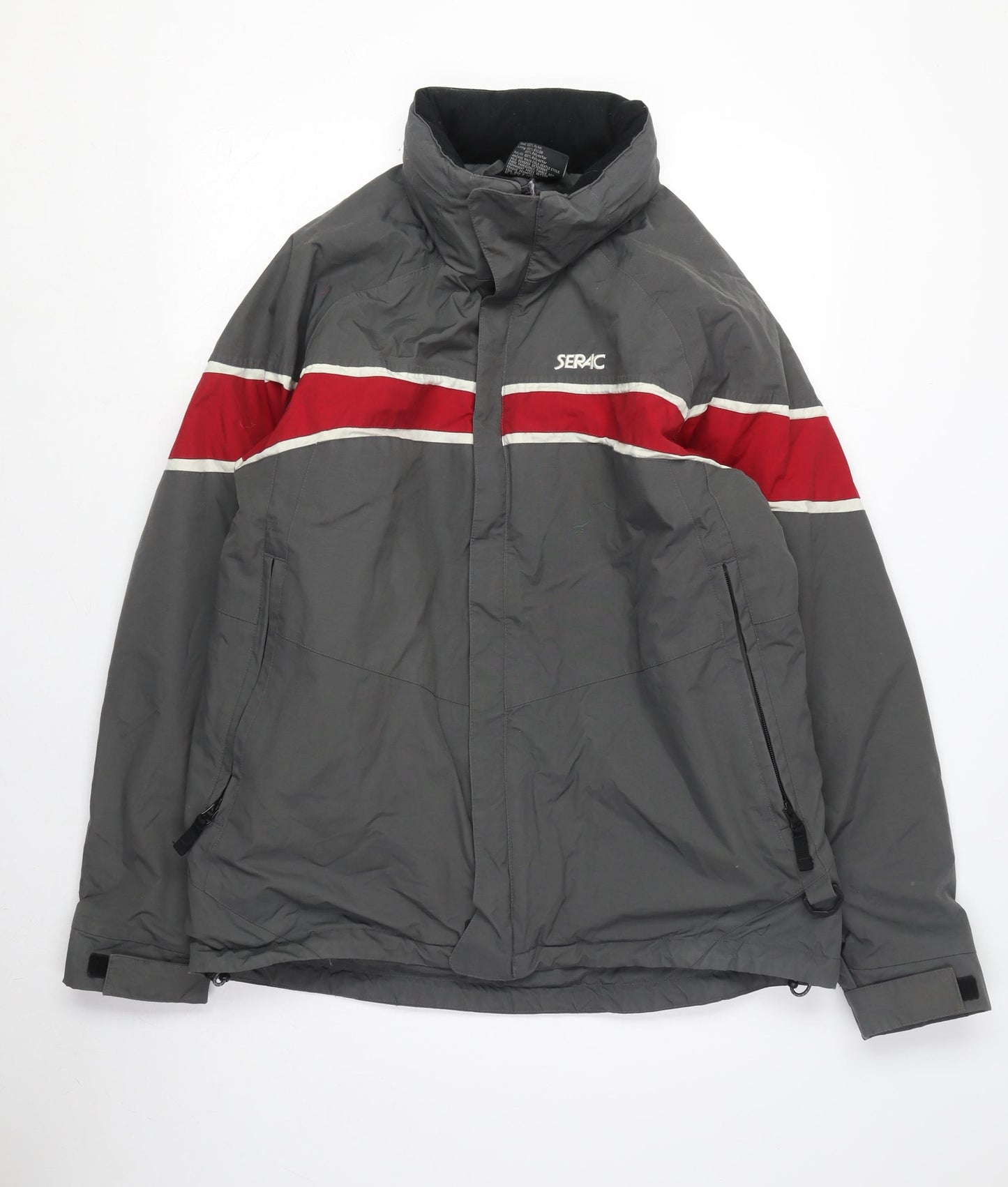 Serac Men's Grey Windbreaker Jacket Size M Casual Outdoor