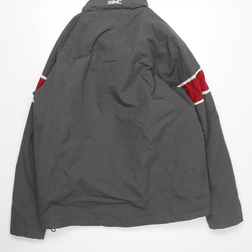 Serac Men's Grey Windbreaker Jacket Size M Casual Outdoor