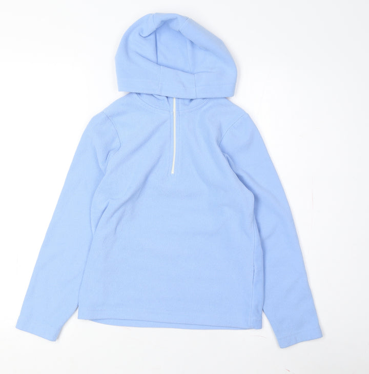 Blue Girls Fleece Hoodie, 9-10 Years, Full Zip, Hooded