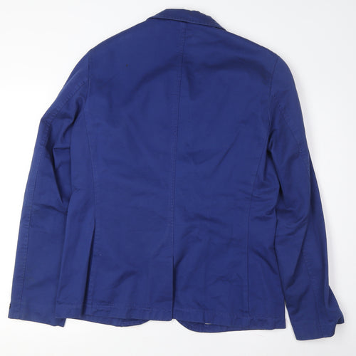 Lambretta Men's Blue Blazer - Size M, Mid-Length, Casual