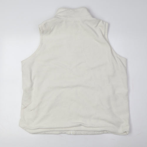 Lands' End Women's Ivory Fleece Waistcoat XL
