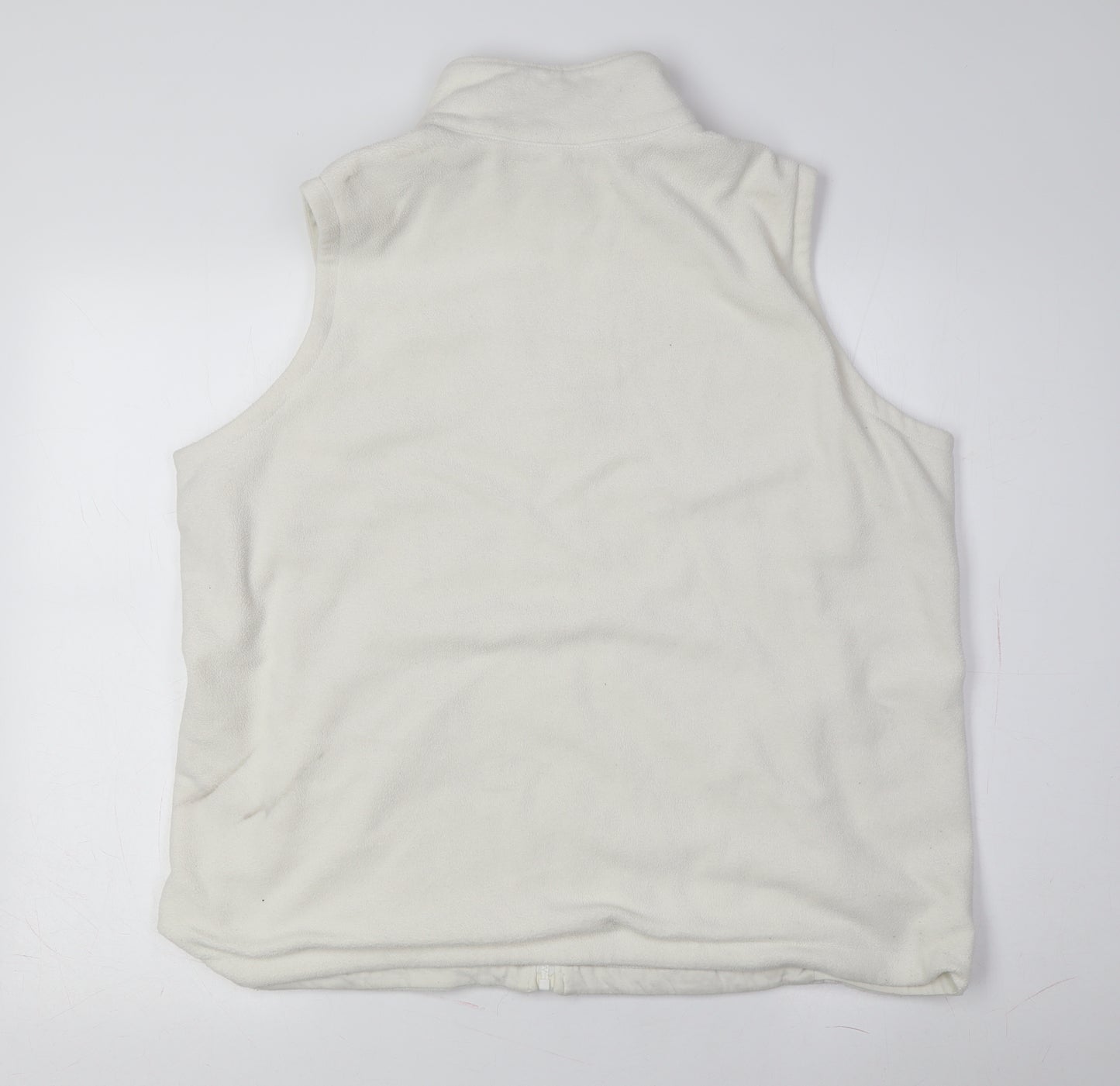 Lands' End Women's Ivory Fleece Waistcoat XL