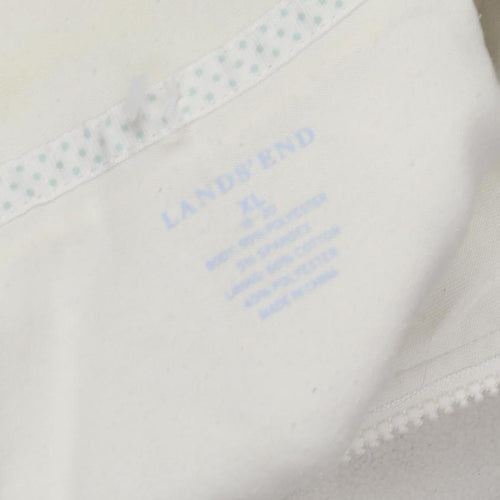 Lands' End Women's Ivory Fleece Waistcoat XL