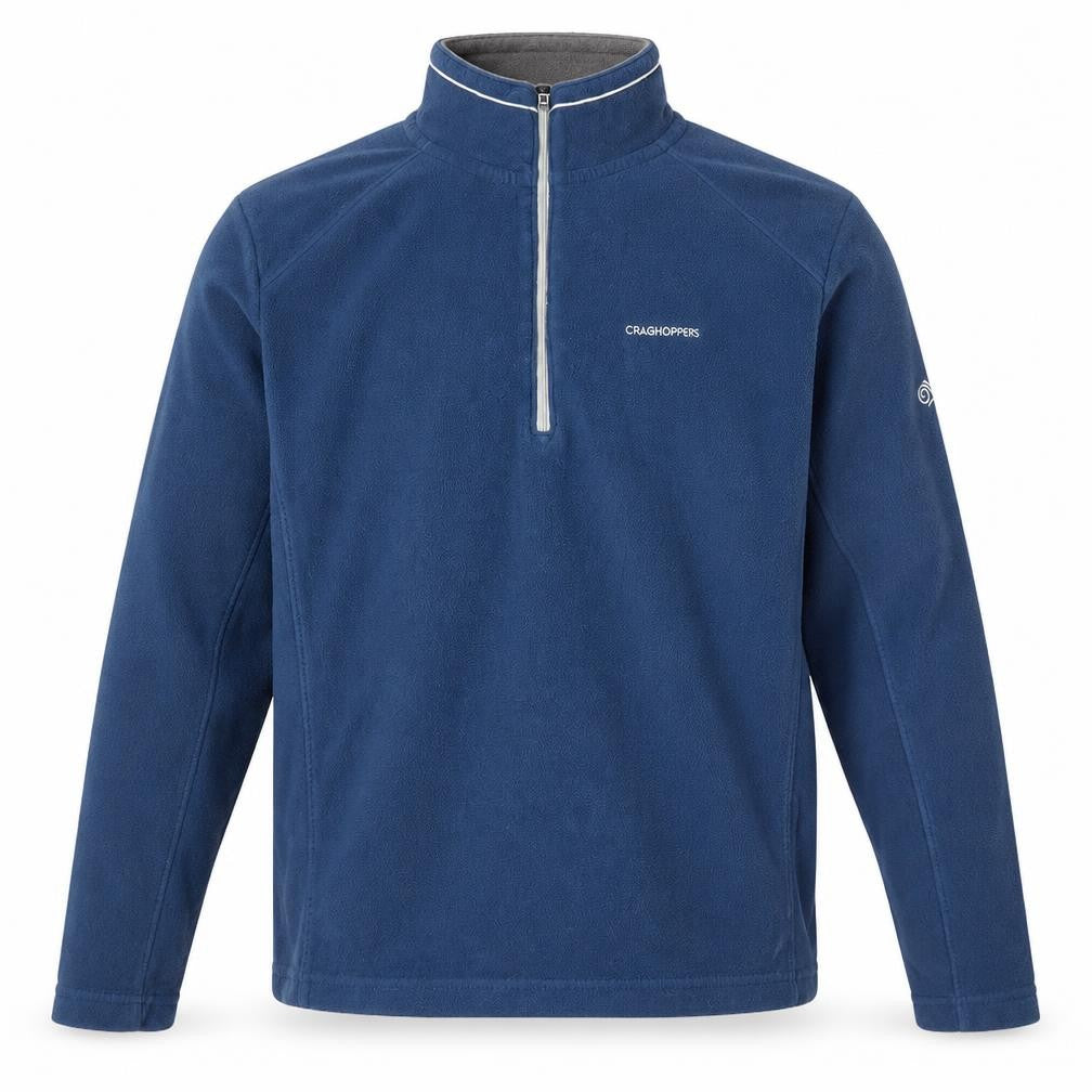 Front view of Craghoppers Men's Blue 1/2 Zip Fleece Sweatshirt S