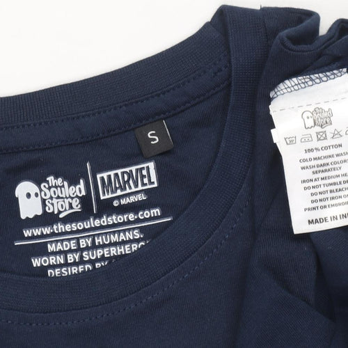 The Souled Store Men's Blue Spider-Man Comic T-Shirt S
