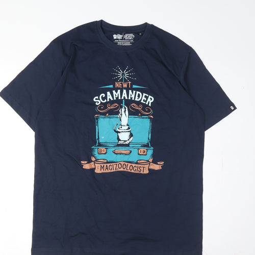 The Souled Store Fantastic Beasts Men Blue Newt Scamander T-Shirt