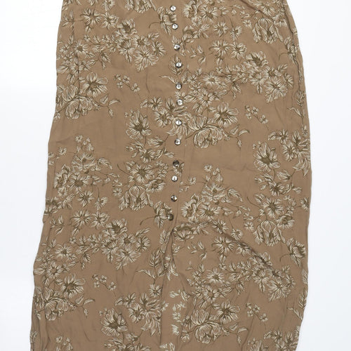 GAP Women's Beige Floral Long Pencil Skirt - Size 6