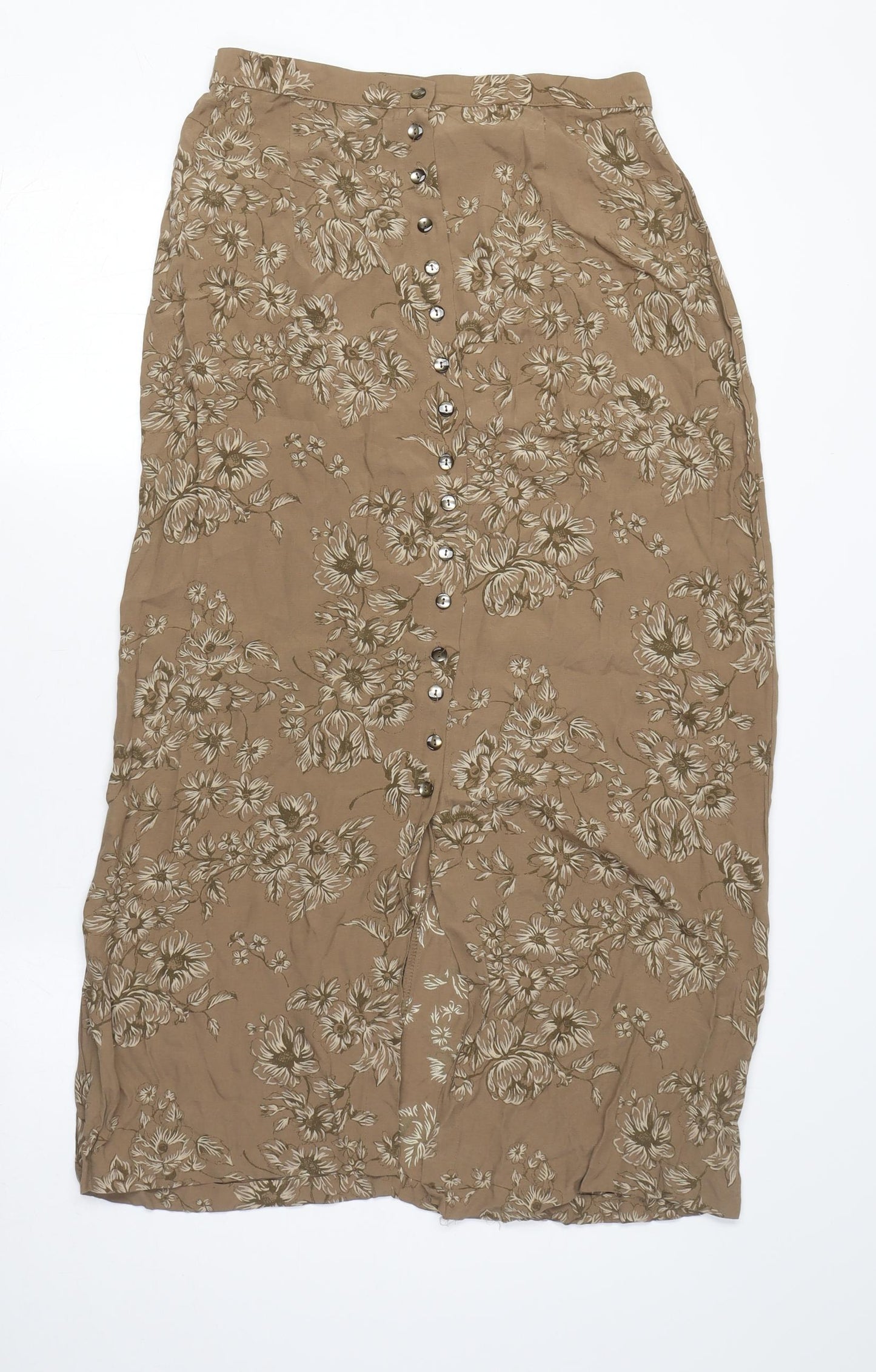 GAP Women's Beige Floral Long Pencil Skirt - Size 6