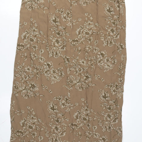 GAP Women's Beige Floral Long Pencil Skirt - Size 6