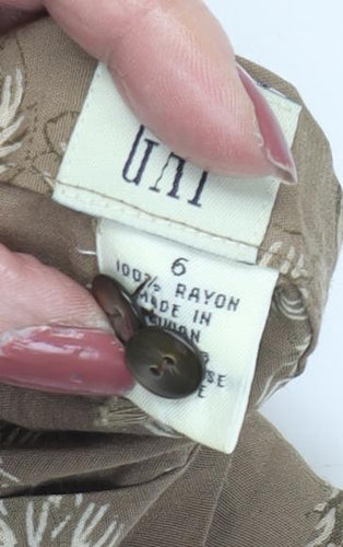 GAP Women's Beige Floral Long Pencil Skirt - Size 6