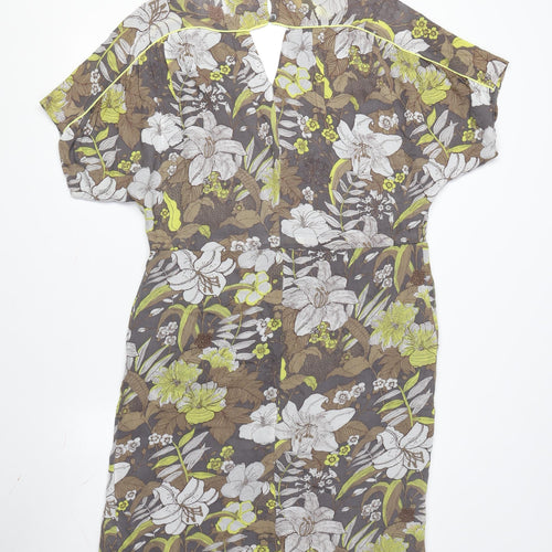 Laura Ashley Women's Multicoloured Floral Shift Dress Size 10