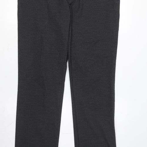 Peter Werth Men's Black Slim Fit Dress Trousers L