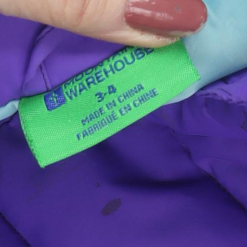 Mountain Warehouse Girls Purple Puffer Jacket 3-4 Years