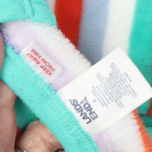 Lands' End Boys Multicoloured Striped Fleece Pullover Sweatshirt