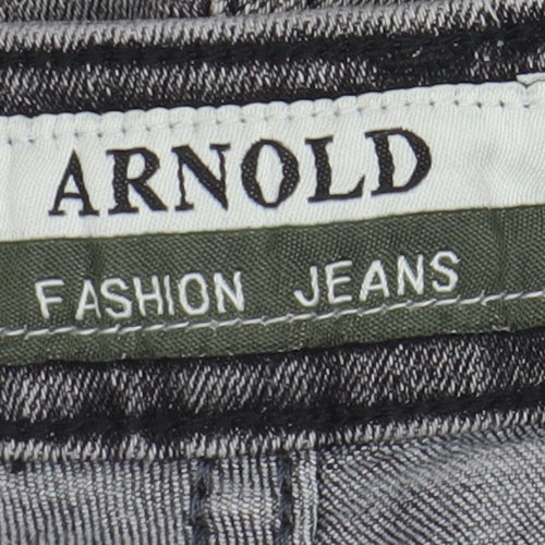 Arnold Jeans Men's Grey Chino Shorts, L, Casual Style