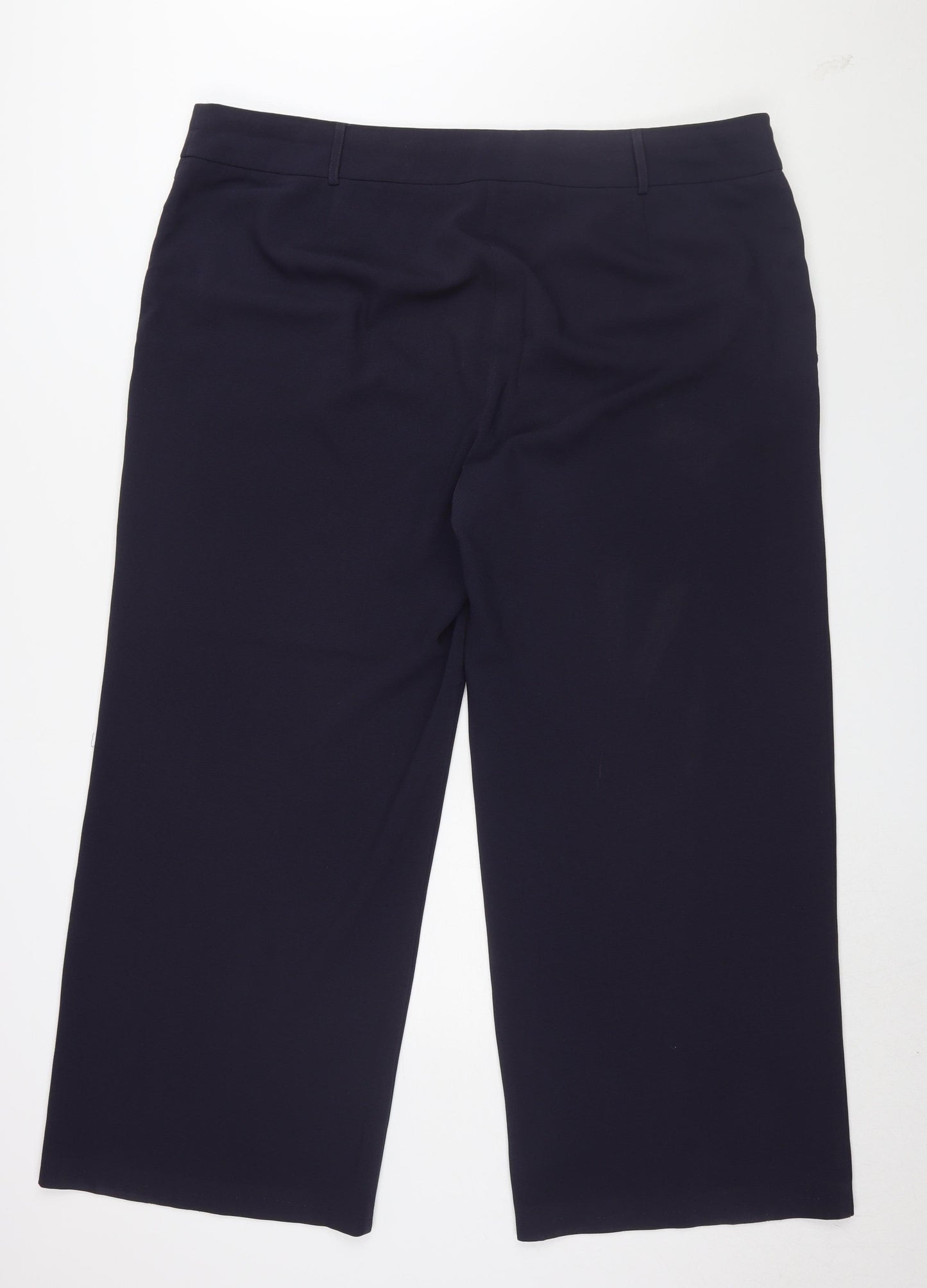 Marks and Spencer Women's Black Trousers, Size 14, Flat Front, Business Casual