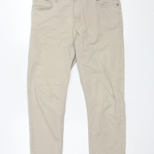 H&M Beige Slim Fit Jeans Unisex Adults Size 4