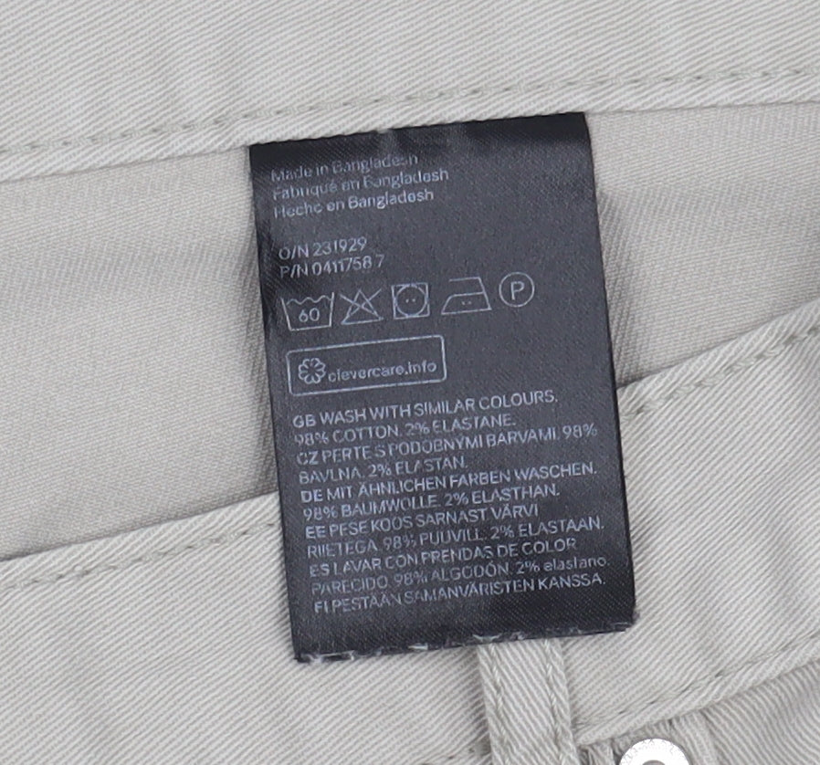 H&M Beige Slim Fit Jeans Unisex Adults Size 4