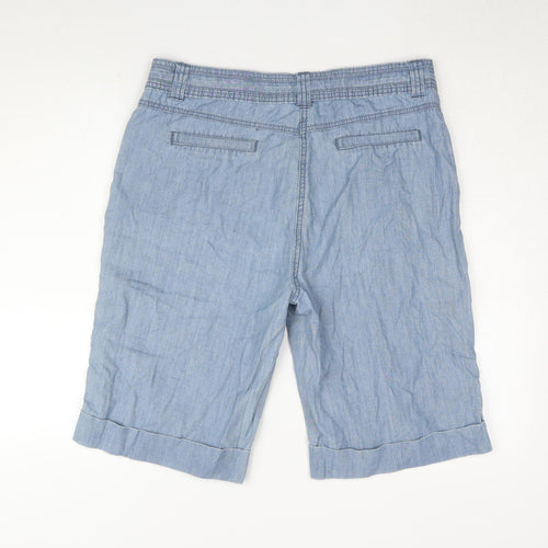 Desa Women's Blue Bermuda Shorts, Size 16, 100% Cotton