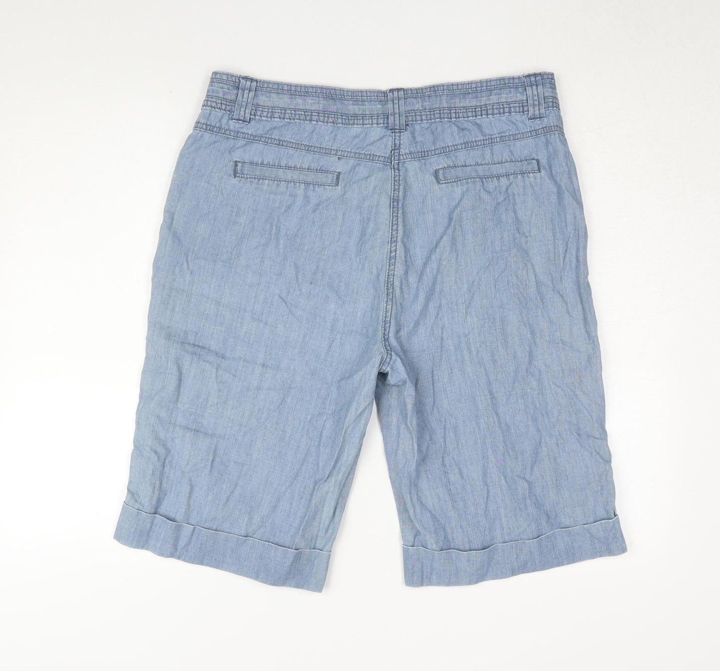 Desa Women's Blue Bermuda Shorts, Size 16, 100% Cotton