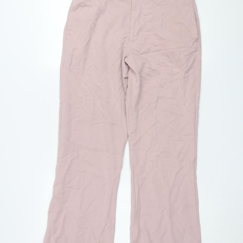 ASOS DESIGN Women's Pink Flared Trousers Size M