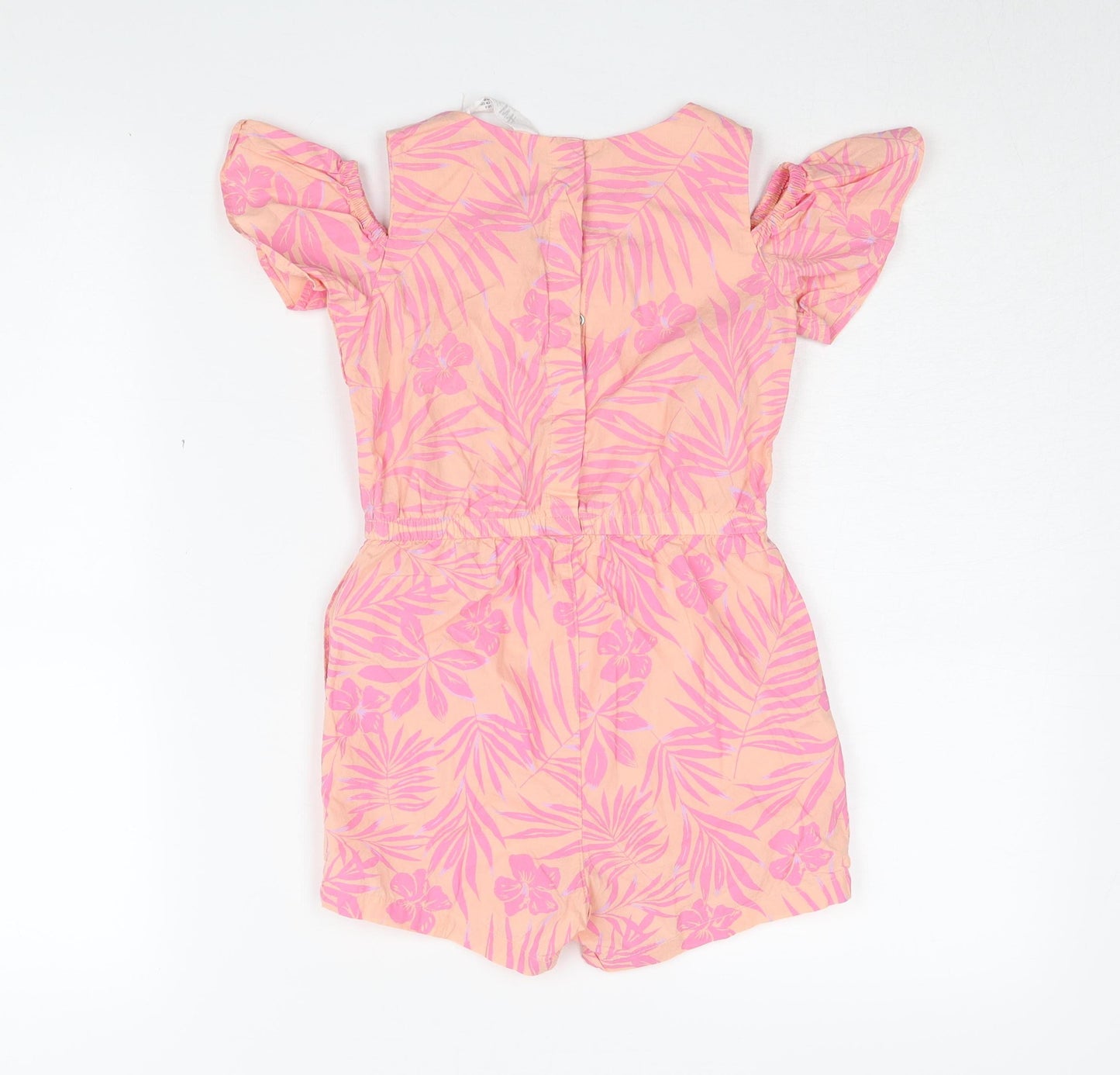 H&M Girls Floral Pink Playsuit - Size 5-6 Yrs
