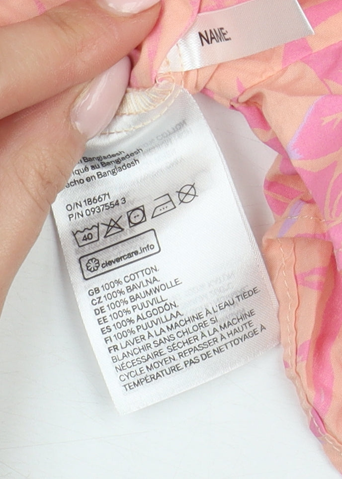H&M Girls Floral Pink Playsuit - Size 5-6 Yrs