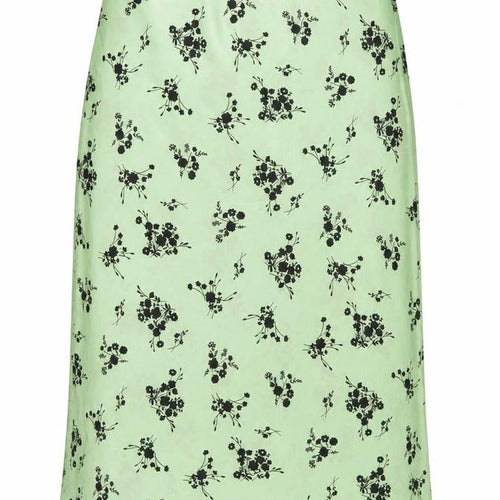 Topshop Women's Green Midi Floral Skirt Size 6