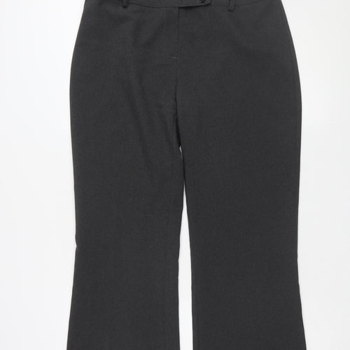 Amaranto Women's Flared Dress Pants Black Size 14