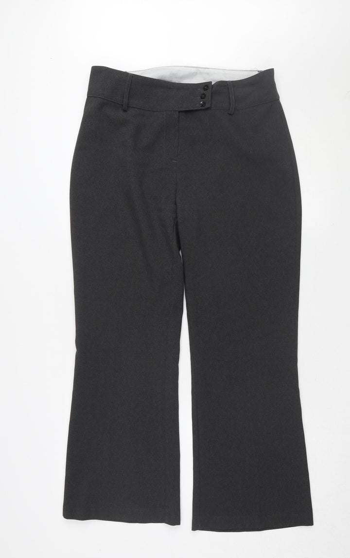 Amaranto Women's Flared Dress Pants Black Size 14
