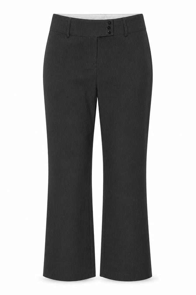 Front view of Amaranto Women's Flared Dress Pants Black, size 14