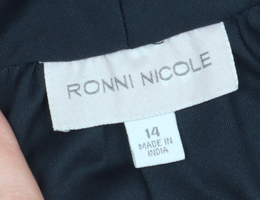 Ronni Nicole Women's Black Maxi Dress Size 14