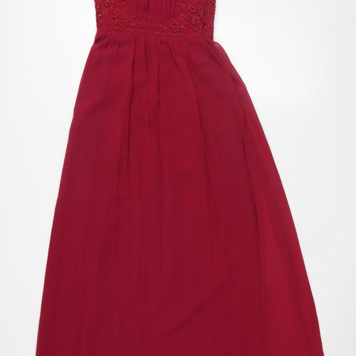 Quiz Women's Red A-Line Formal Long Dress Size 6